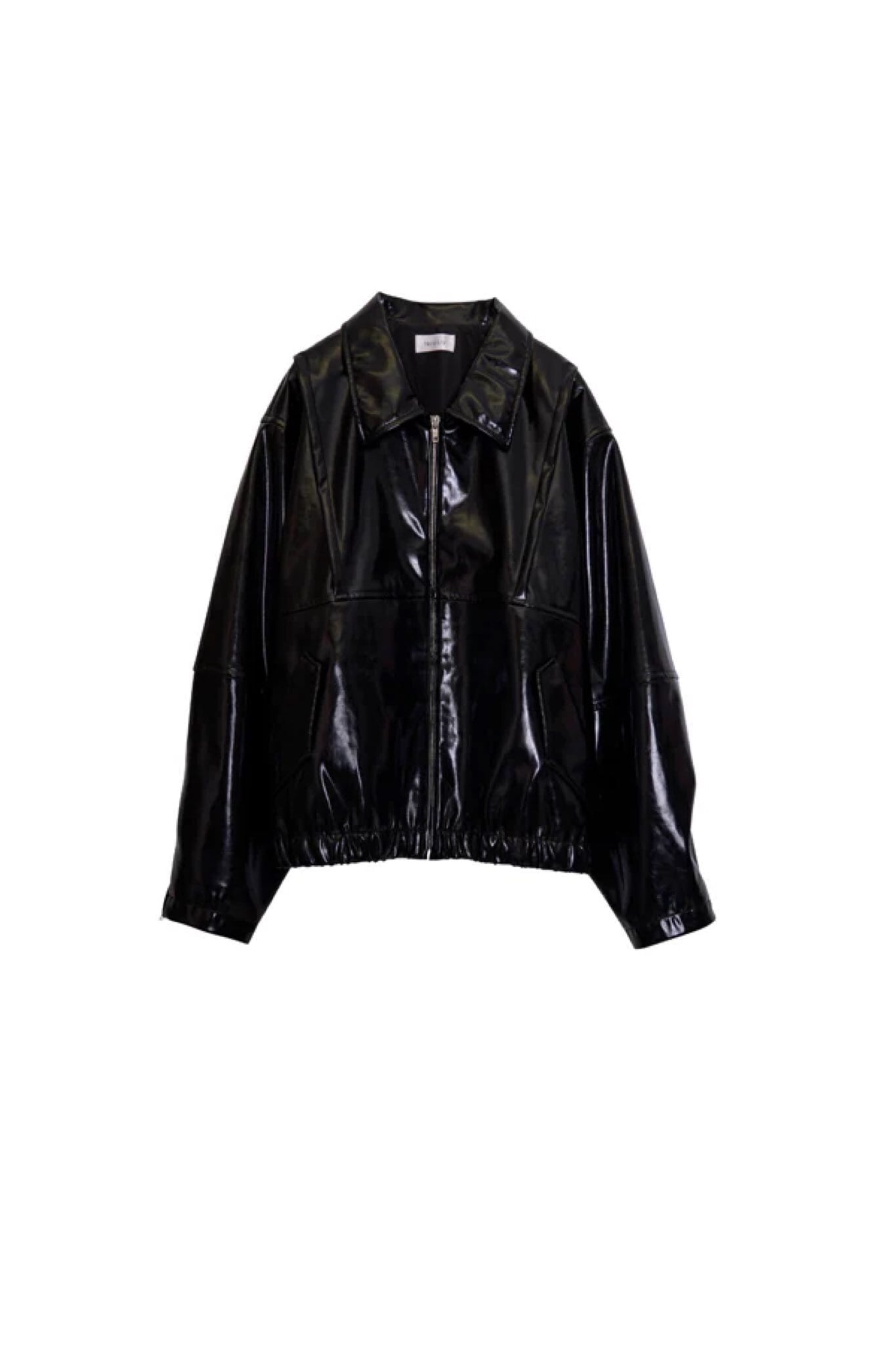 2026SALE】 Dull Luster Fake Leather Blouson-Dark ブラック- | Pay ID