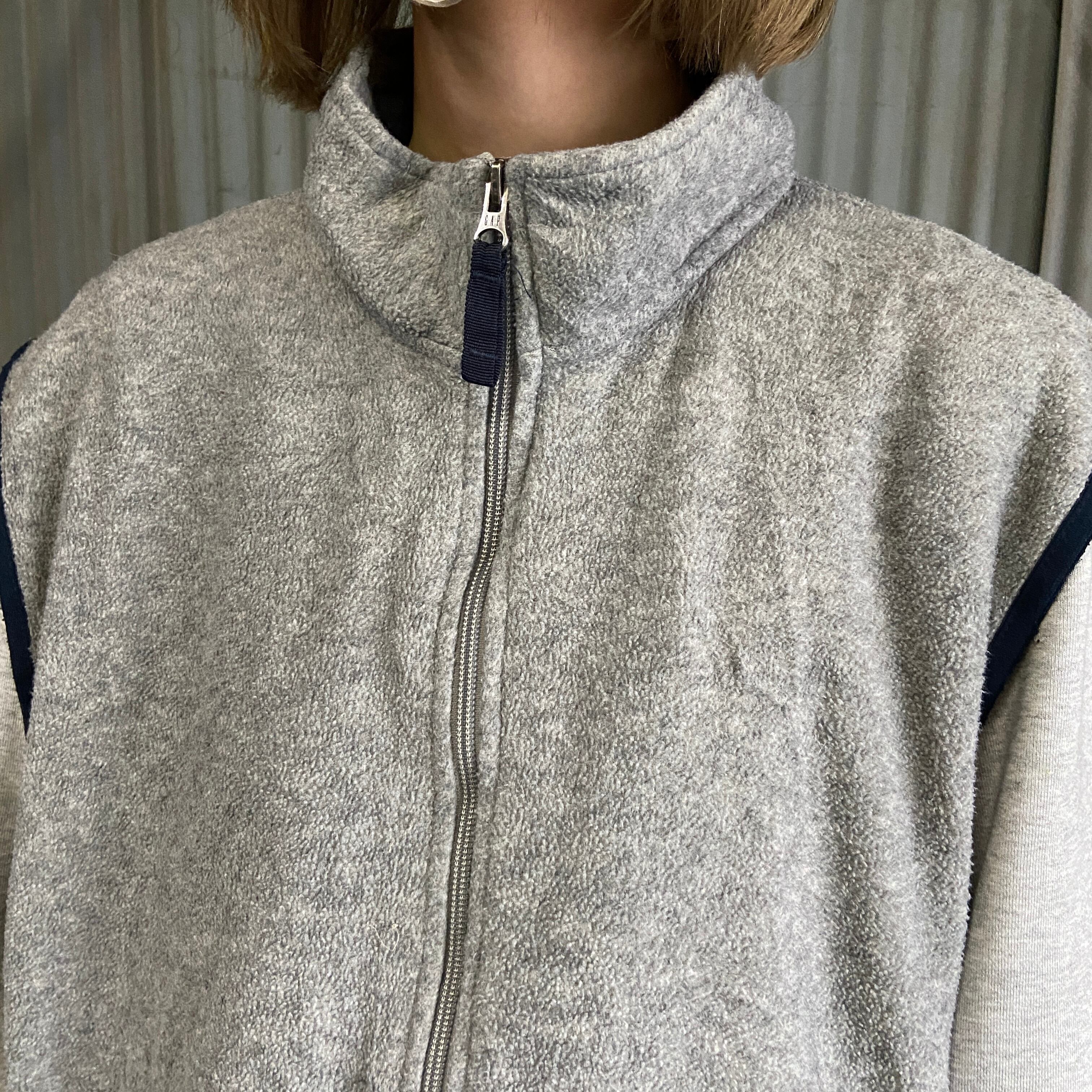 90年代 OLD GAP オールドギャップ フルジップ フリースベスト メンズXL 