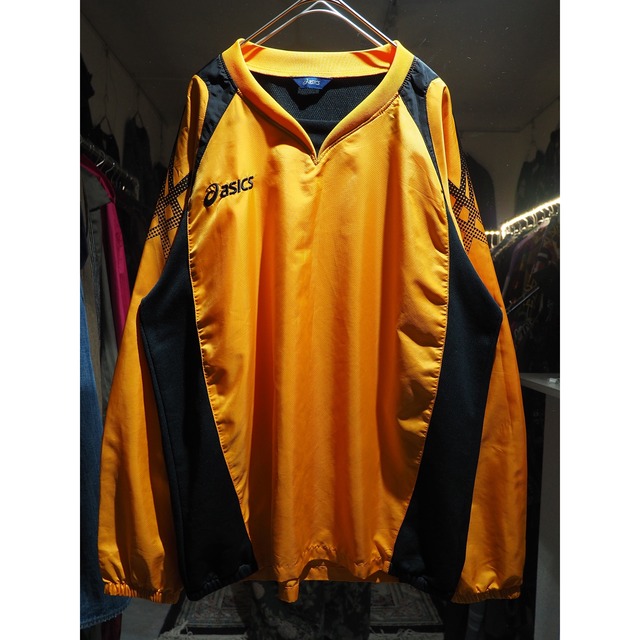 2000 s ” asics ” logo printed × embroidery long sleeve pull over