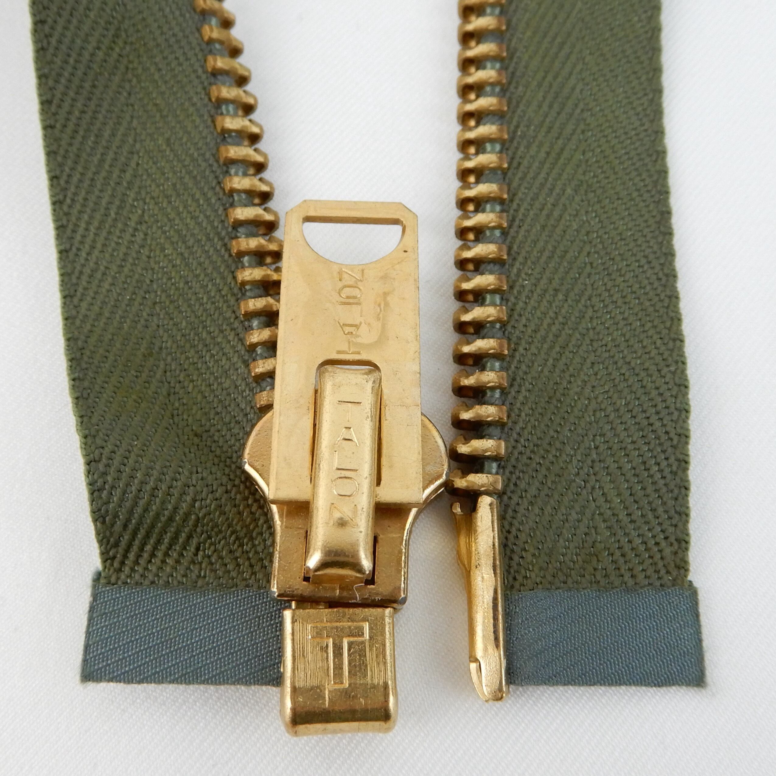 TALON Zipper Open 1960s OLIVE Deadstock Made in USA ① | Loki