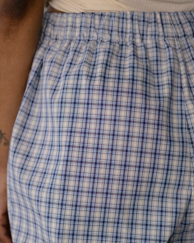 Baserange (ベースレンジ) CLAUDE PANTS (BLUE CHECK) | H Nagano