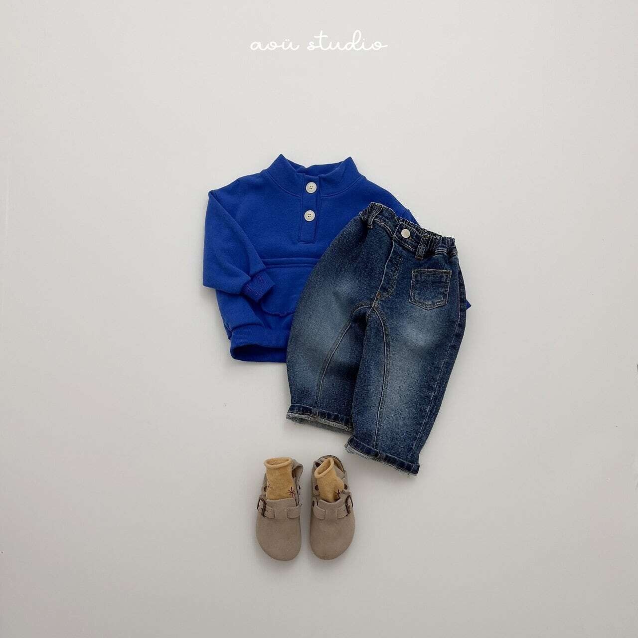 〖取寄〗韓国子供服 / 26winter / aoustudio /タイム ポケット デニムパンツ/ キッズ服 *XS~L*