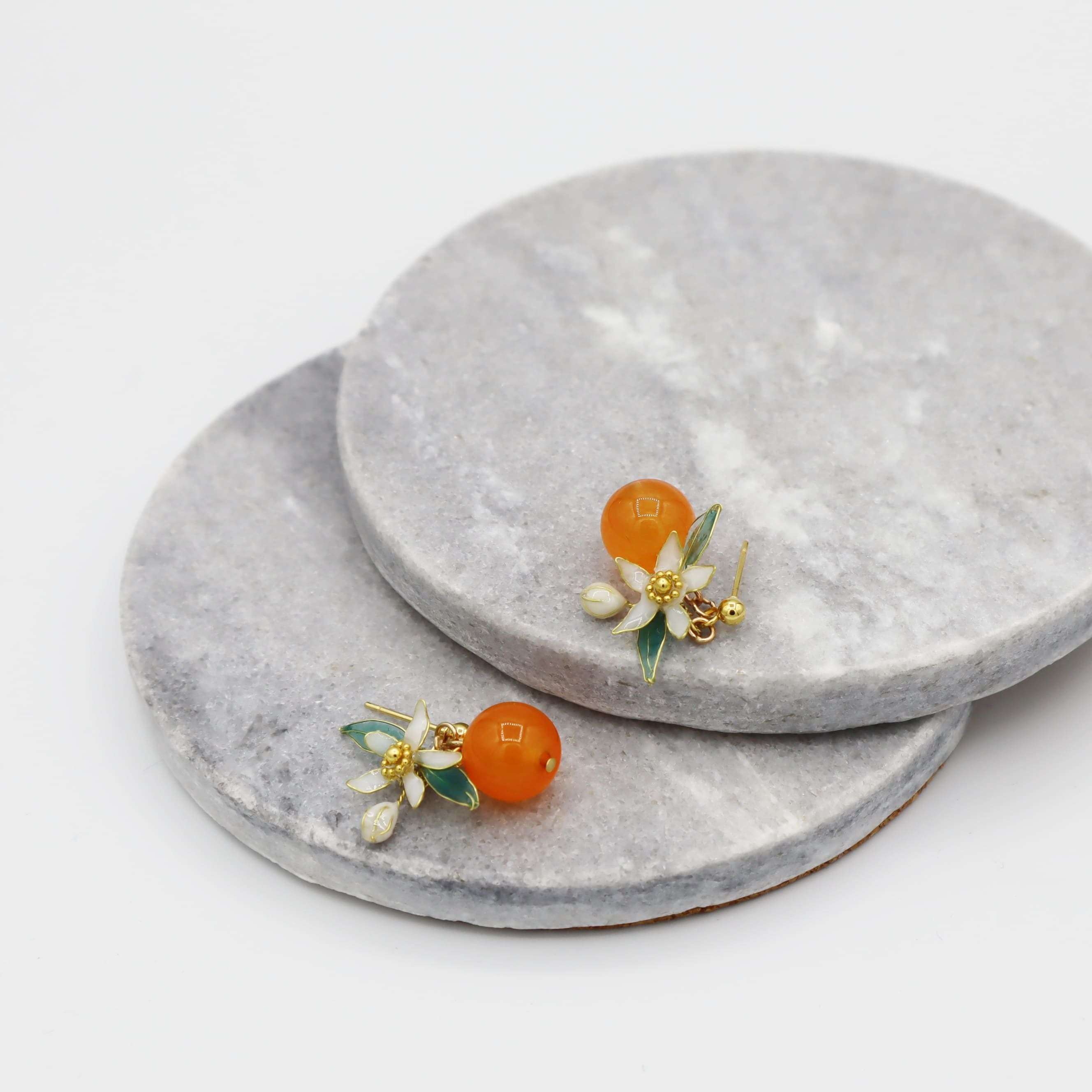 orangeピアス（orange jade）