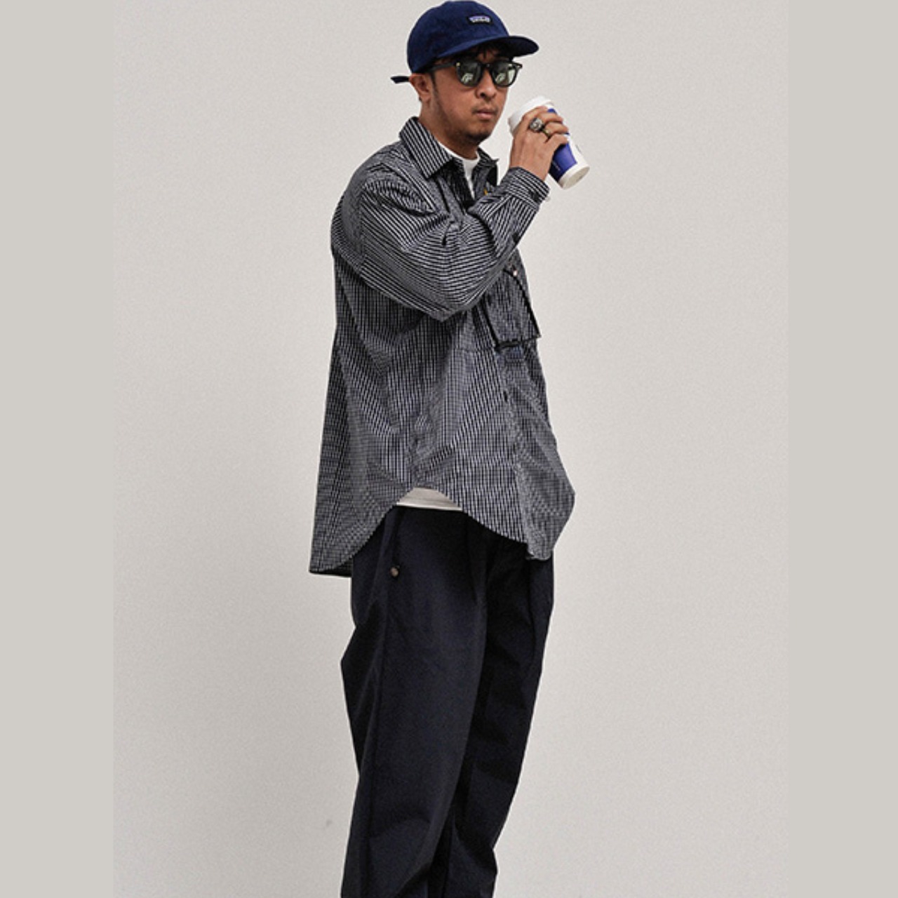 ノマドシティ ワイドチェックシャツ A1929 - 7