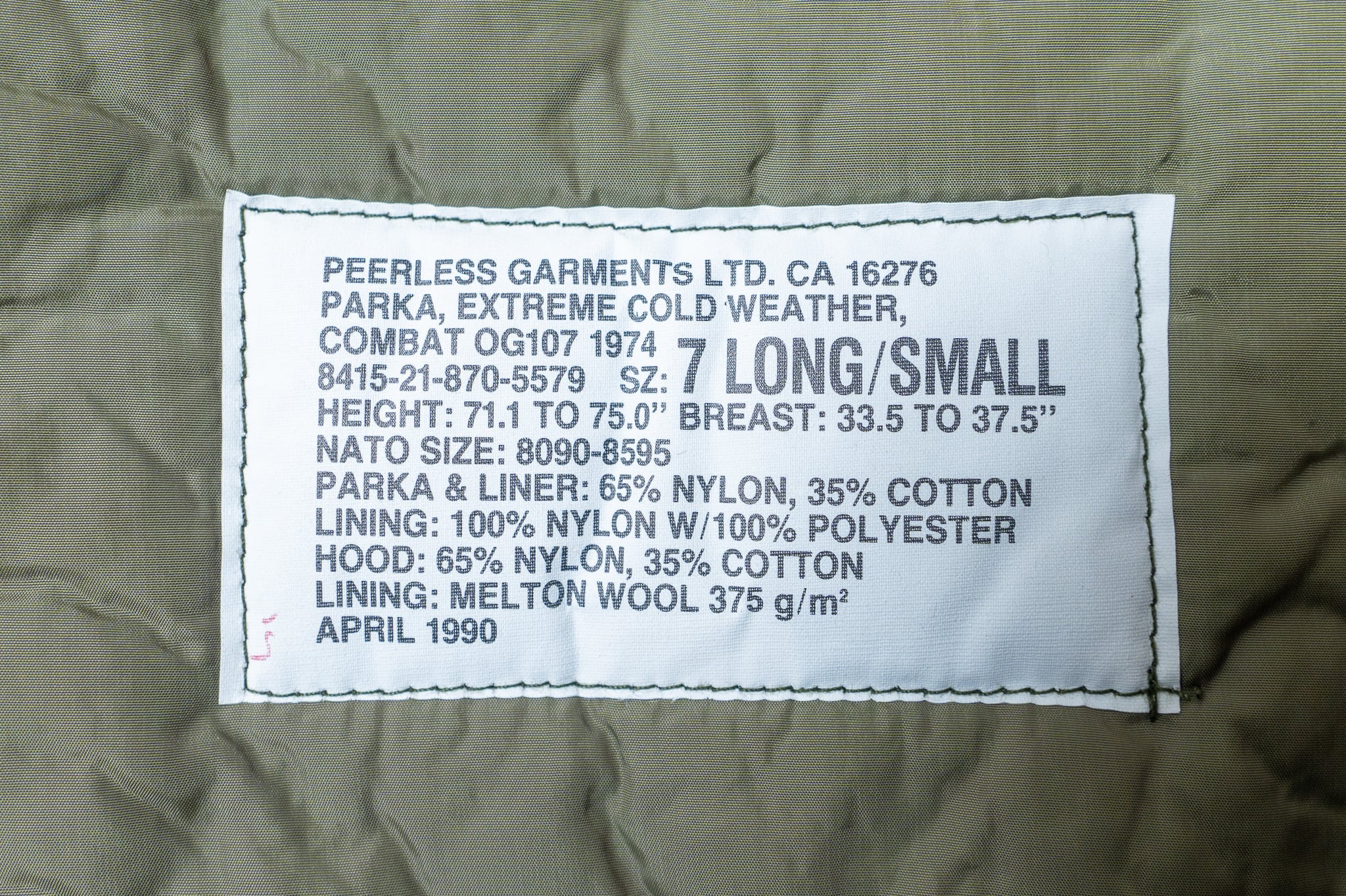 カナダ軍　Parka Extreme Cold Weather Combat 80s Vintage Canadian Army Extreme Cold Weather Parka - Large