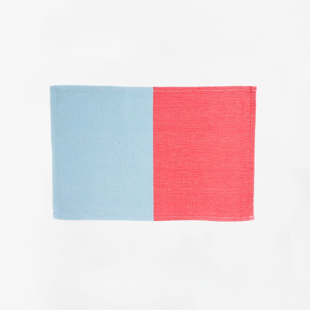 HH Placemat Light Blue and Salmon