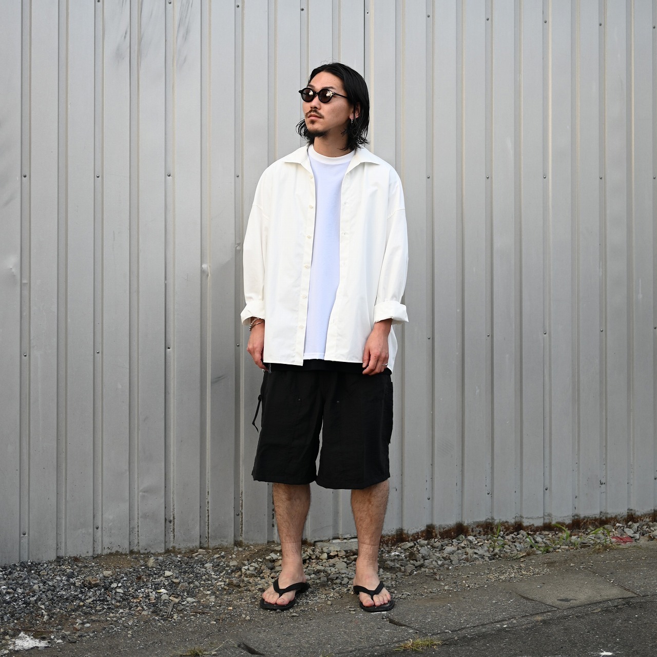 Nonnotte / Draping Open Collar Shirt Type A