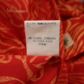 フラダンス 衣装 ワンピース ドレス レッド系 アロハスタンダード 日本製 ハワイアンプリント ALOHA STANDARDS アロハ フラ ダンス レッスン 練習 花柄 植物柄 イエロー系 赤 黄 フリル 華やか 鮮やか かわいい おしゃれ 上品 フリル袖 女性用 アロハシャツ