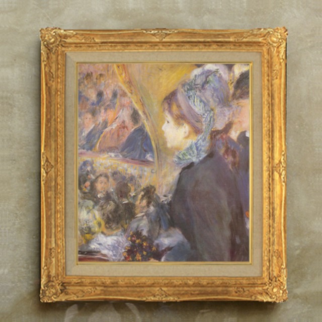 直筆仕上げ油絵　【ルノワール】初めての夜の外出   F10　絵画 アート インテリア   人物画