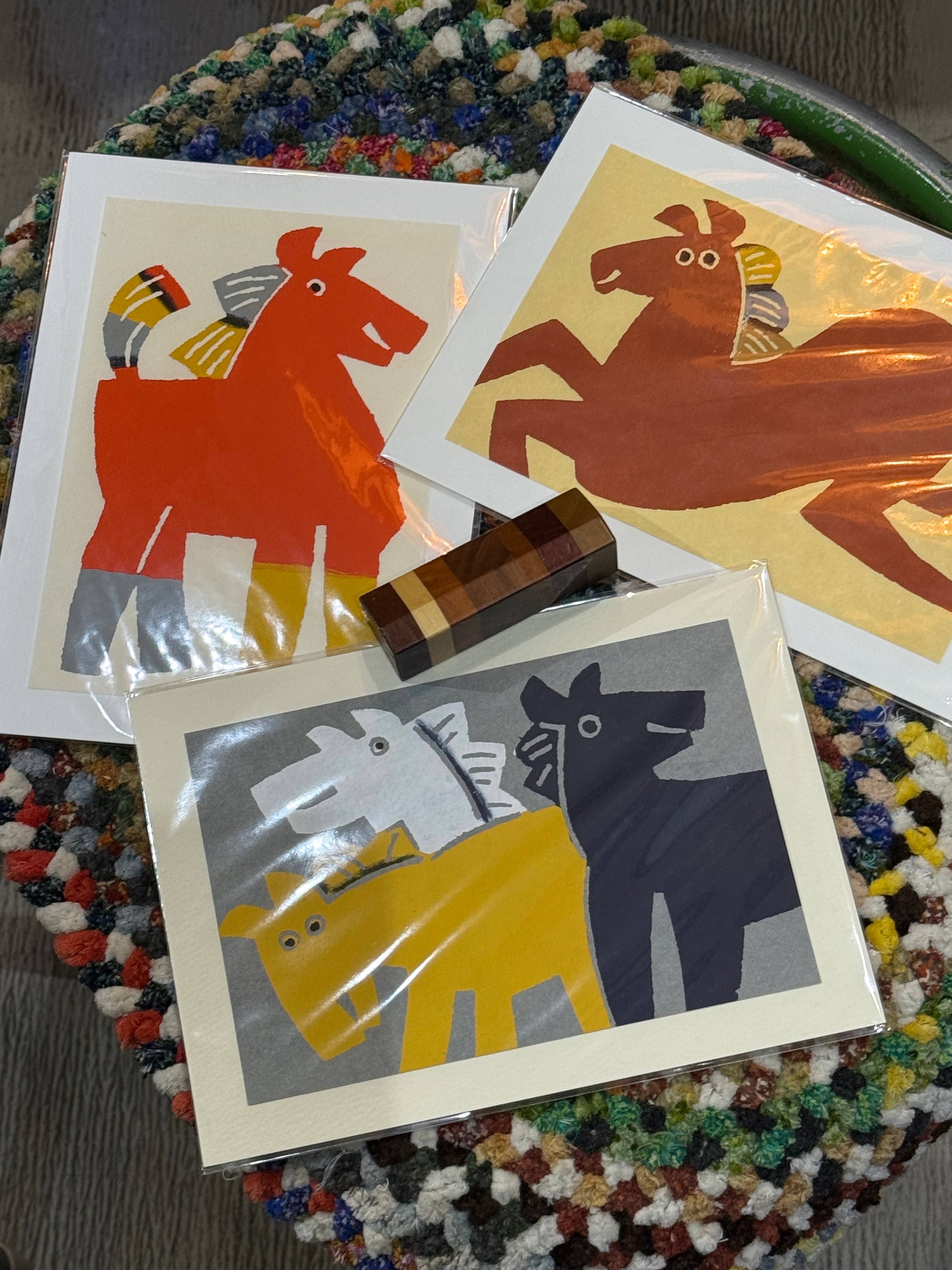 名取敏雄 型染干支カード オレンジボディ単品 | WILCO GENERAL STORE