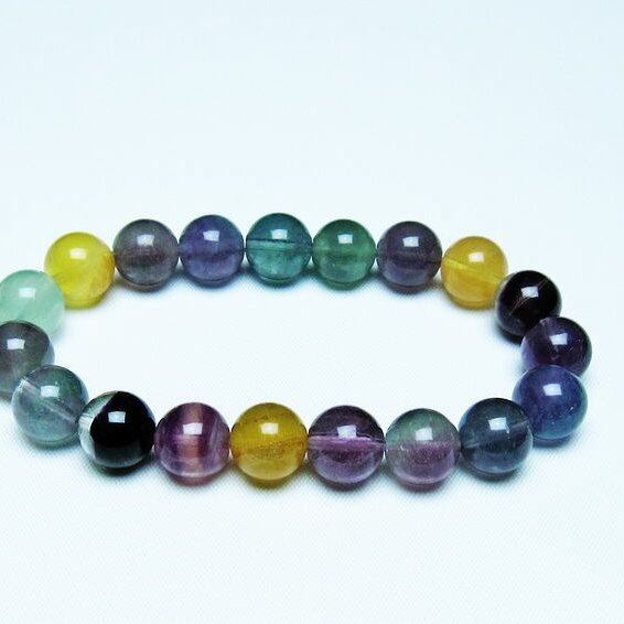 フローライト ブレスレット 11mm 蛍石 螢石 ブレス 一点物 メール便可 [M便 1/10] 111-45714