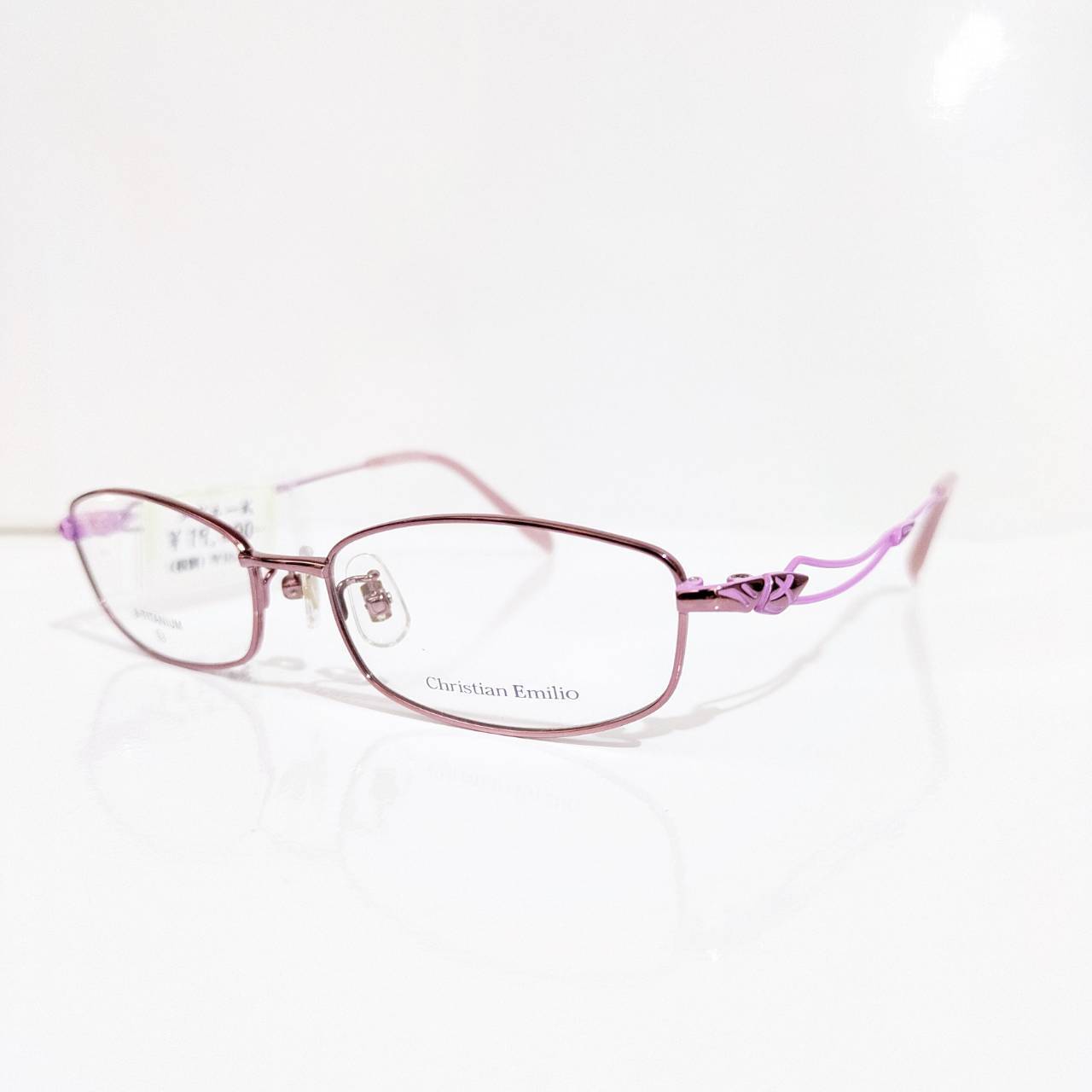 【Christian Emilio】スクエアメタルフレーム ピンク