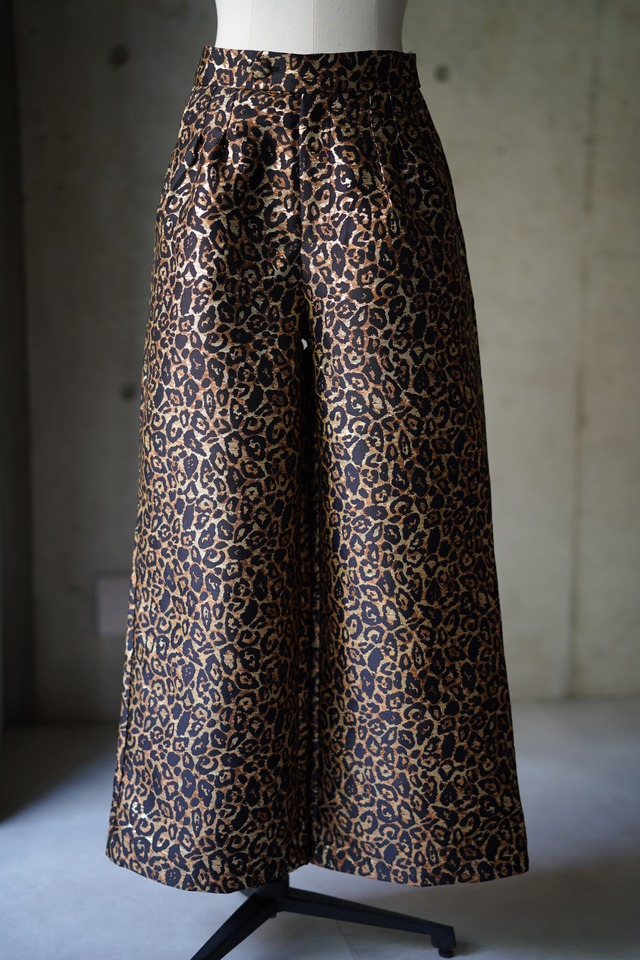 CHERIE LEOPARD JACQUARD TROUSERS