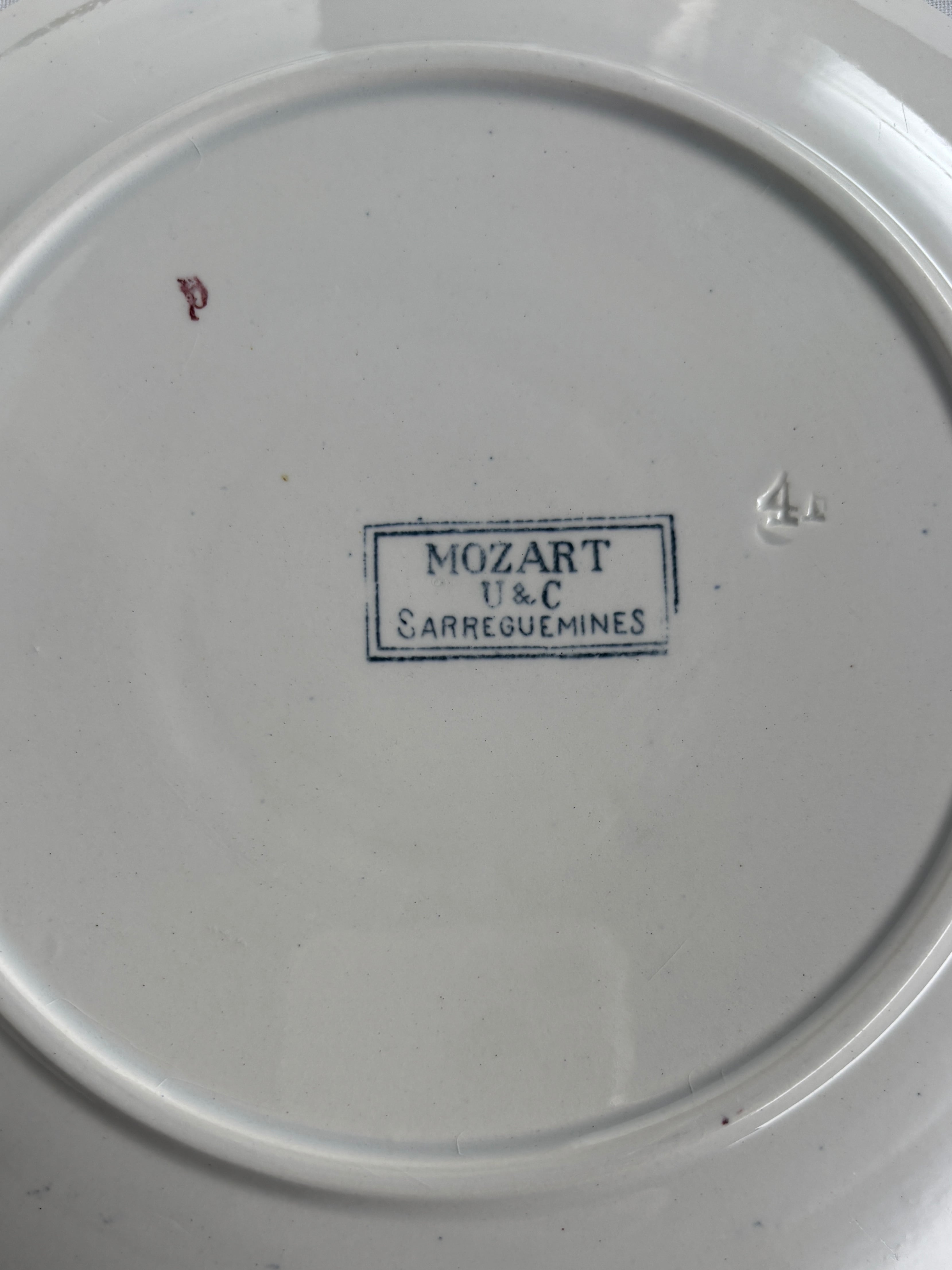 Sarreguemines Mozart dinner plate | fou