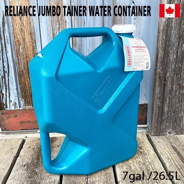 RELIANCE WATER CONTAINER 7GAL リライアンスウォーターコンテナ 26.5L 給水コック付 made in CANADA アウトドア キャンプ BBQ 防災用