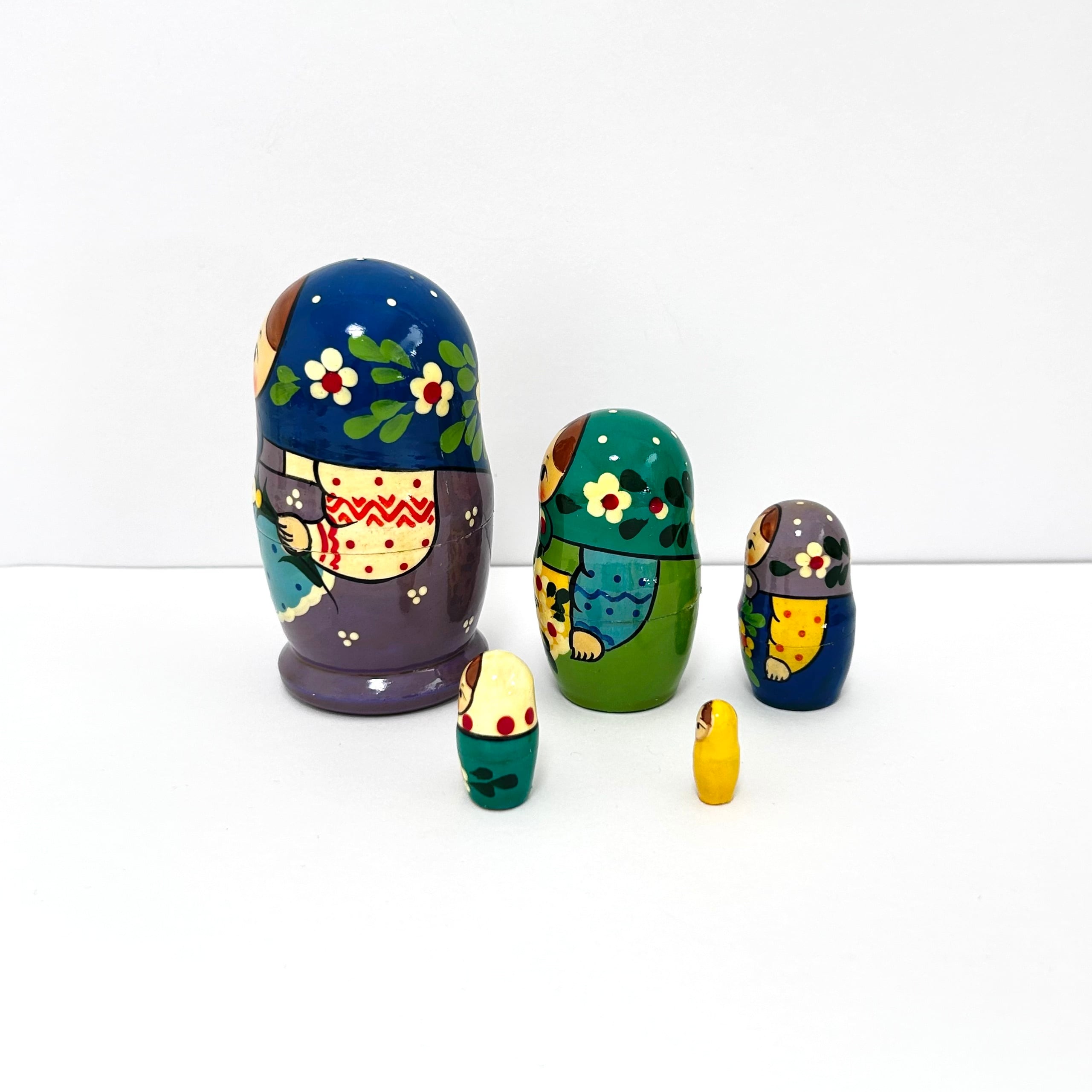 マトリョーシカ フラワー B 小 10cm 5ピース セルギエフパサード
