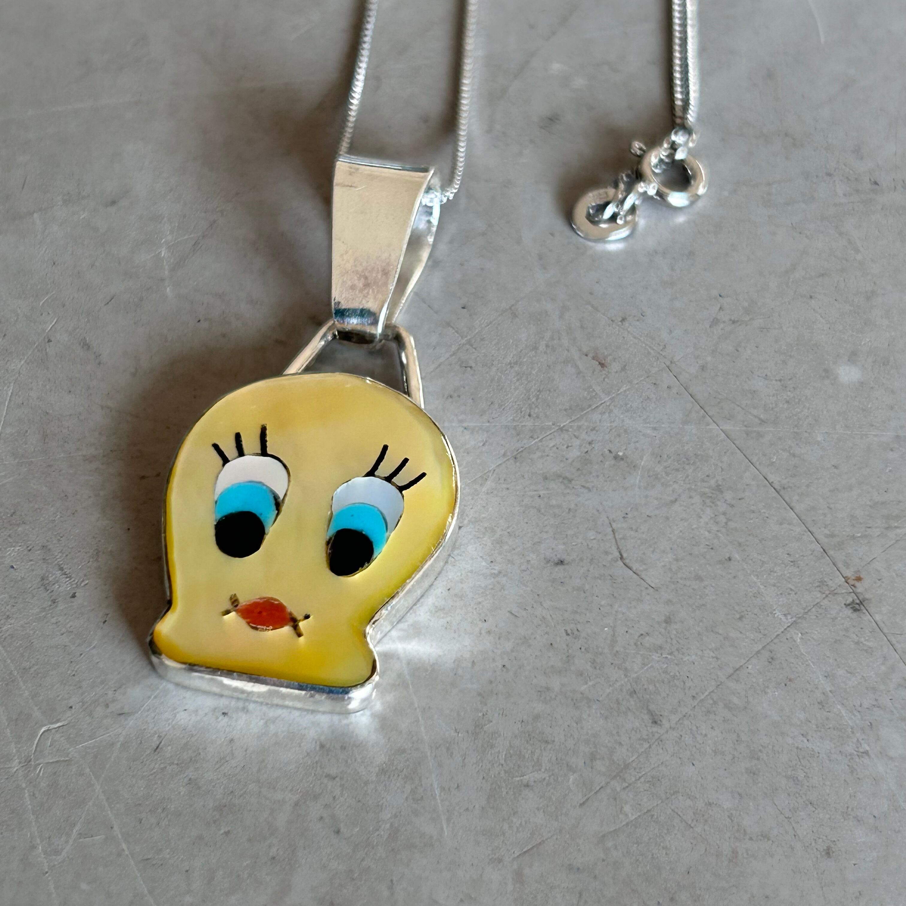 ズニ族 DON DEWA作 インレイキャラクターネックレス | Lucy vintage silver