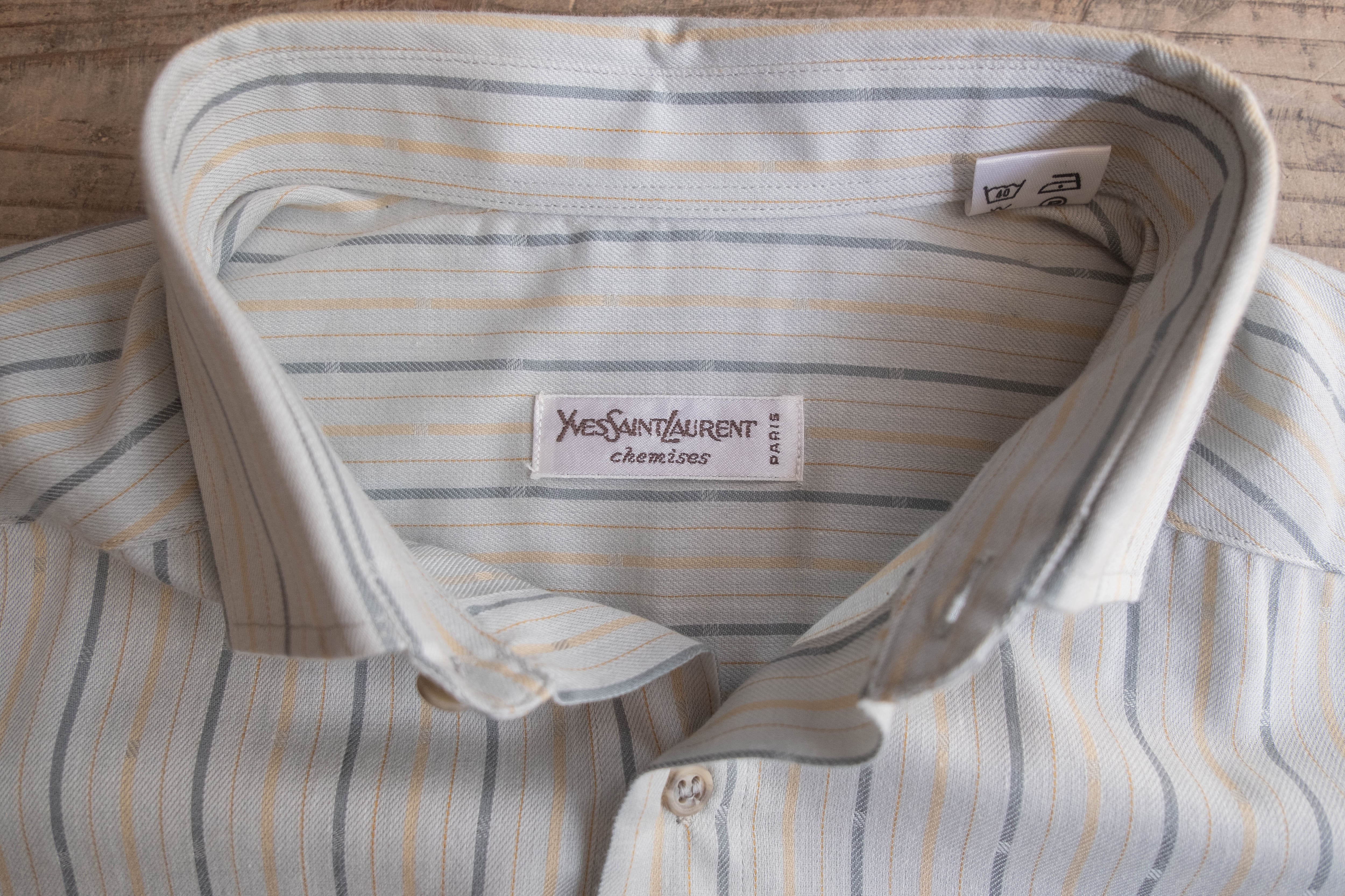 1980-90s YVES SAINT LAURENT L/Sシャツ deadstock 3 | militaria & encore