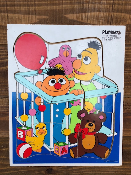 VINTAGE WOOD PUZZLE ''SESAME STREETE''／セサミストリート パズル 木製 ビンテージ USA