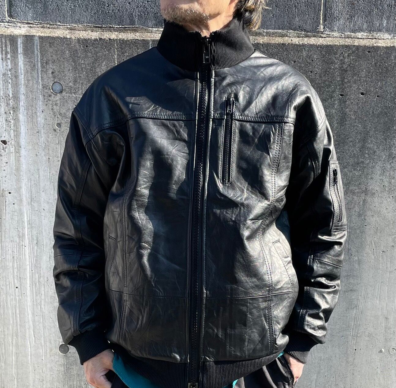 G.F.Military Leather JKT | yoused