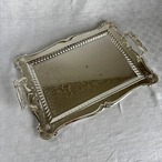 ヴィンテージ　大型トレー　ハンドル付き　シルバープレート鏡面　Edel glanz イタリア製 12twdz15