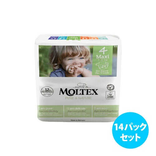 [14パックセット] Moltex Nature No. 1 紙おむつ（サイズ 2～6）