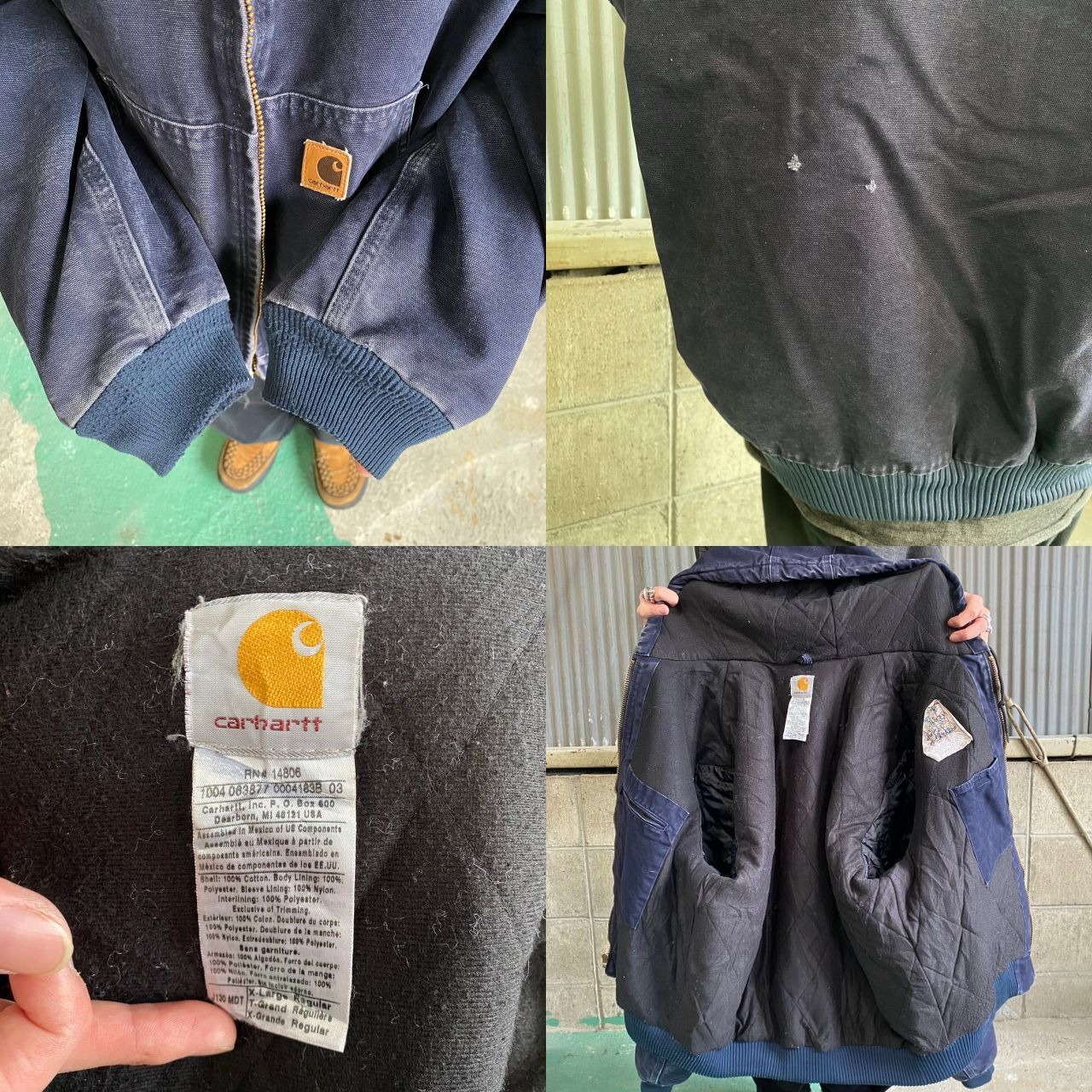 Carhartt カーハート 刺繍入り アクティブジャケット メンズXL 古着 