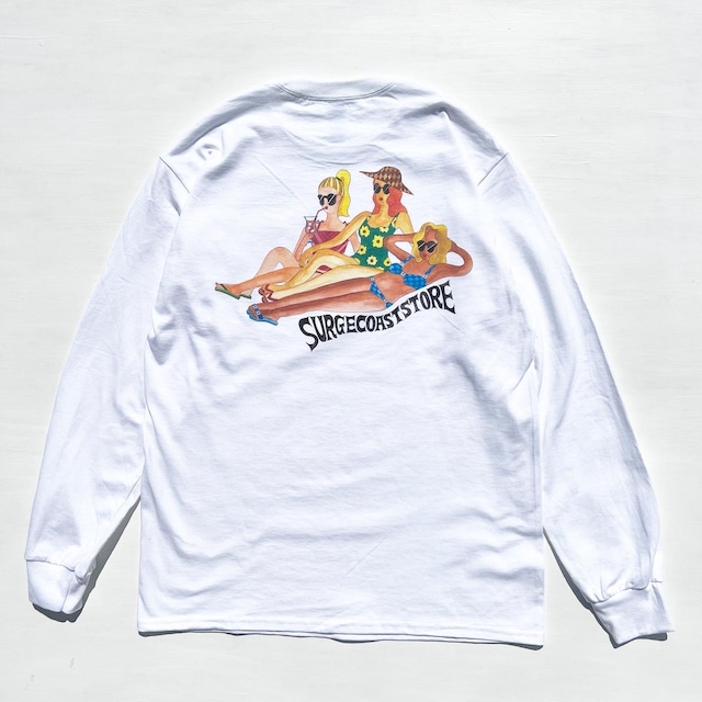 Surge Coast Store "Beach Girls" Pocket L/S Tee