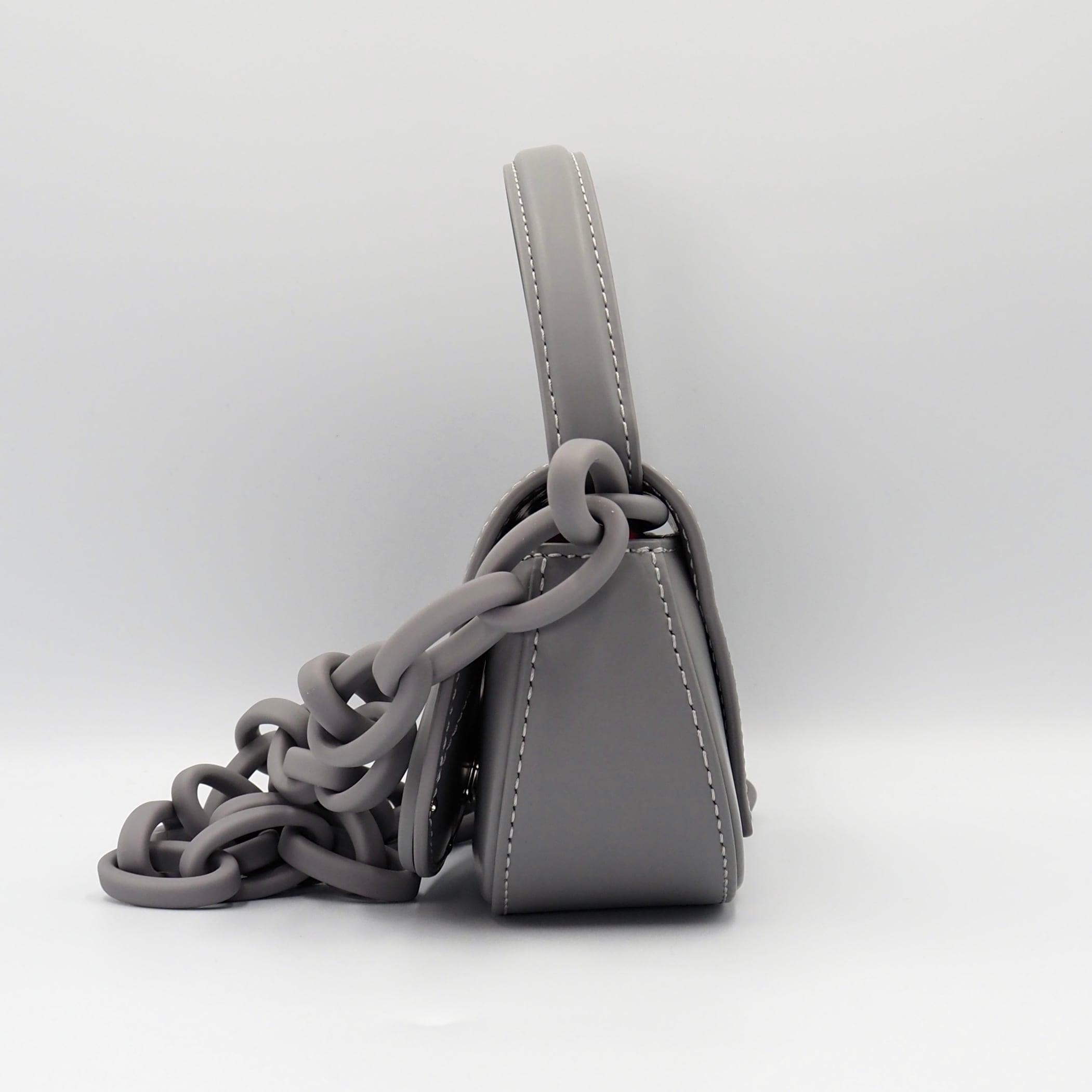 DIESEL 1DR XS ショルダーバッグ レザー グレー ディーゼル 付属品付き