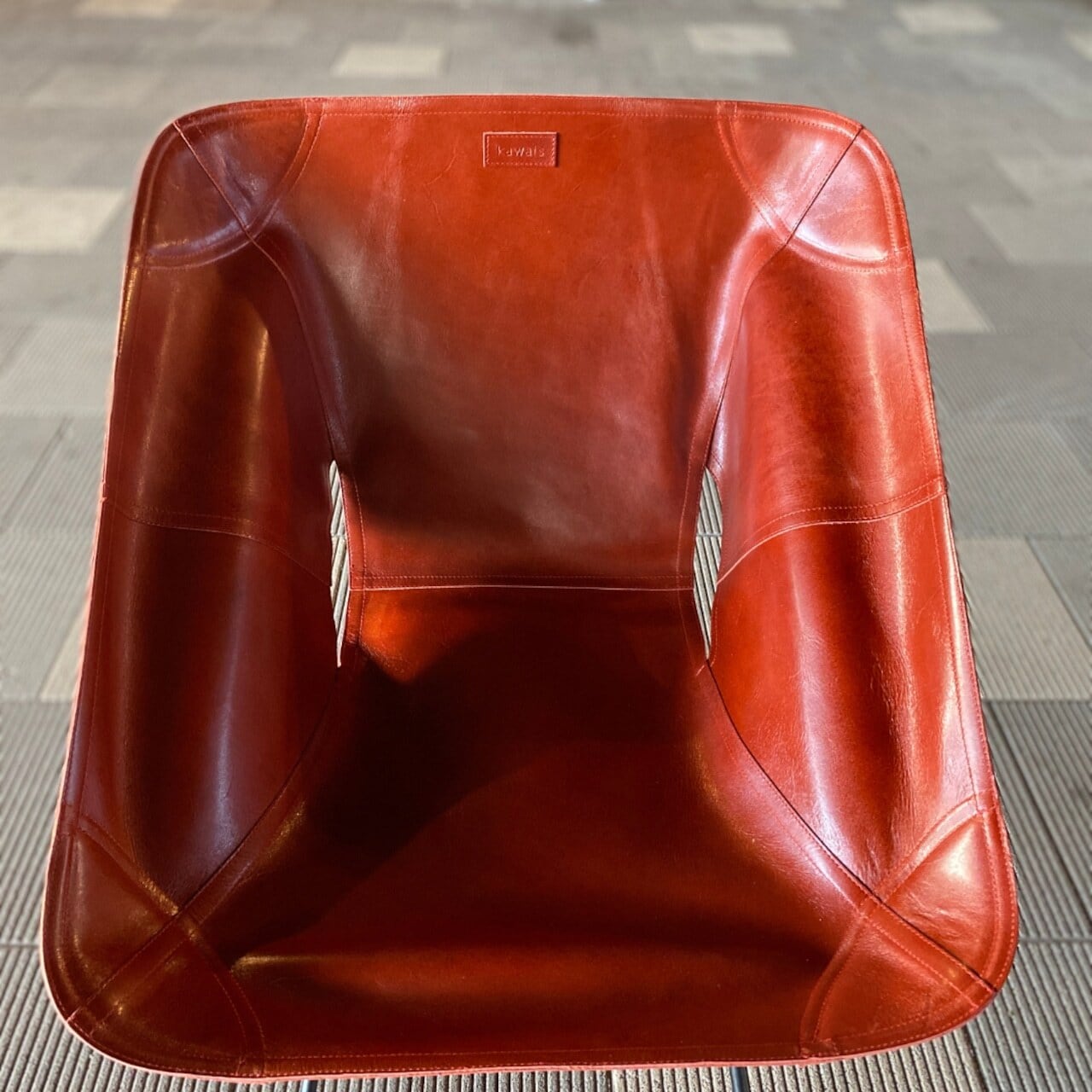 ういす kawais】 leather chair seat<Souther>_Red brown | RADIO BROTHERS