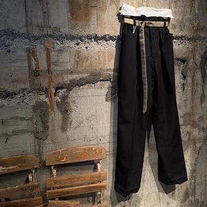 Maison Margiela【メゾン マルジェラ】ウールトラウザーズ. S50KA0688M35518 Col900/BLACK SIZE:46