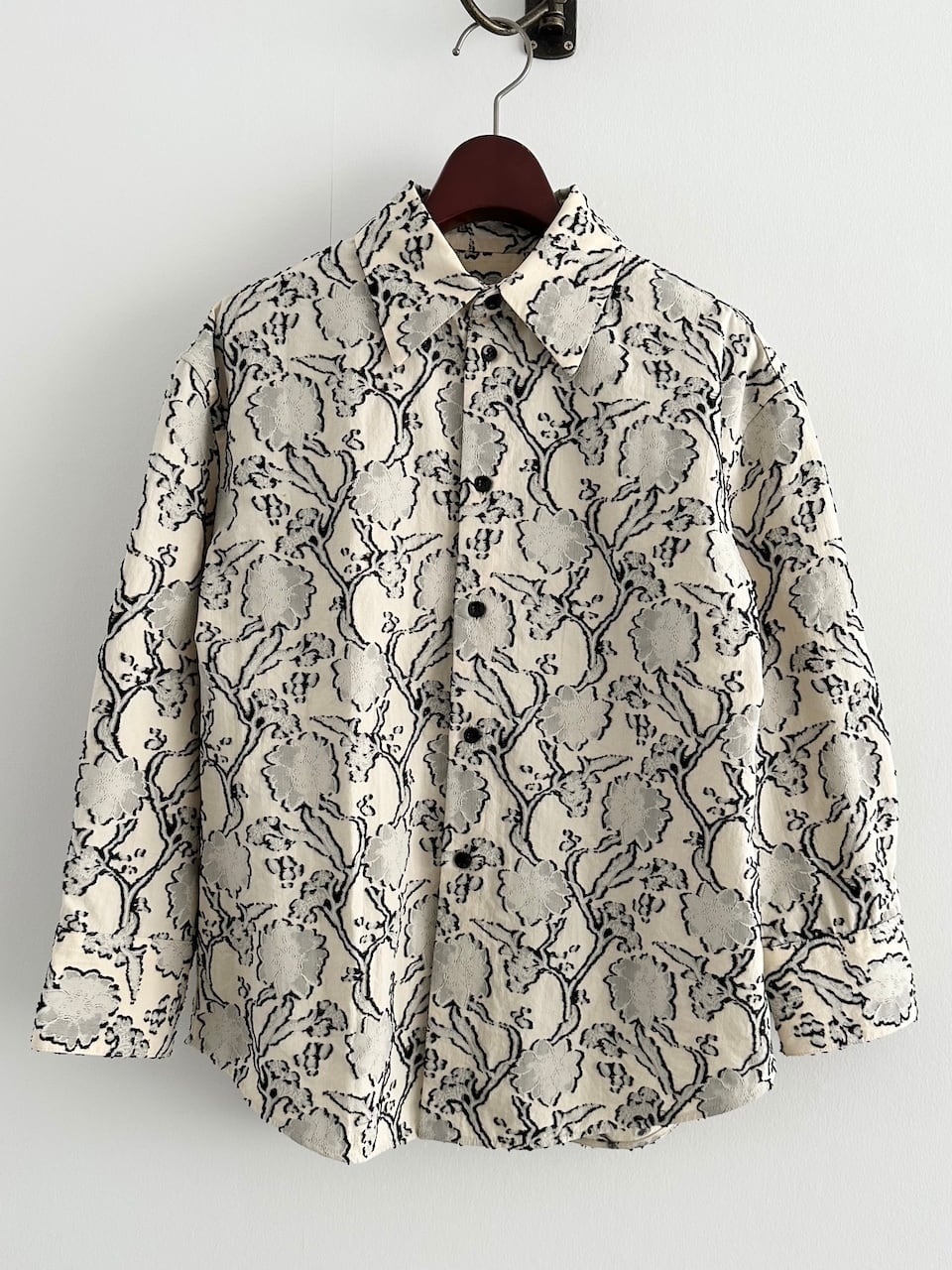 JIL SANDER JACQUARD FLORAL SHIRT | dear closet