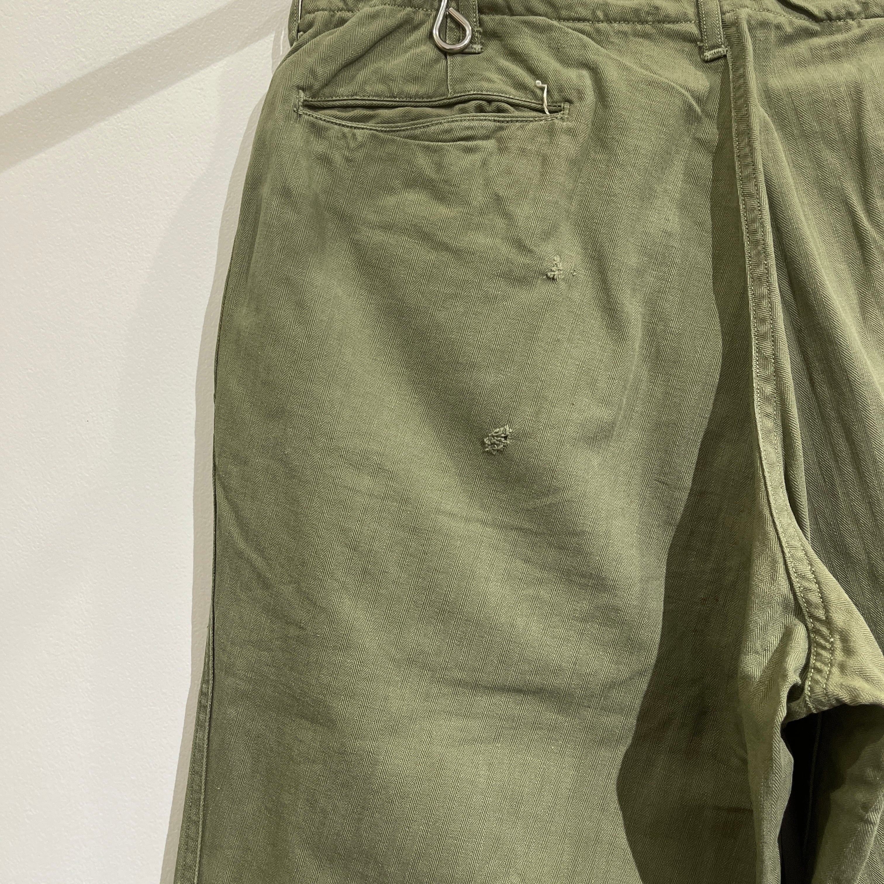 40s US ARMY M-42 HBT Pants 40年代 アメリカ陸軍 ヘリンボーンツイル