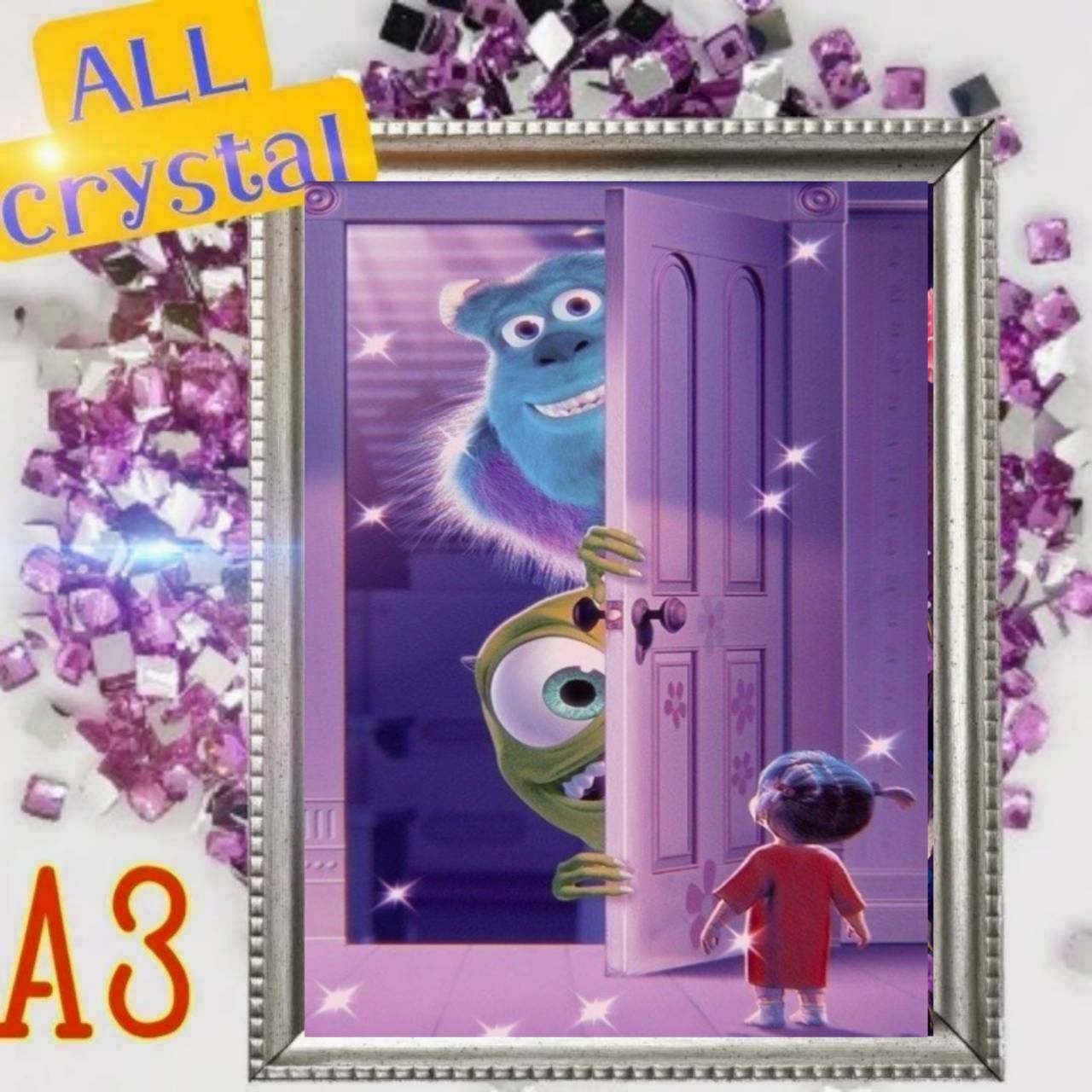 ALLクリスタルビーズ☆四角ビーズ【crystal-24】A3サイズ☆ダイヤモンドアート