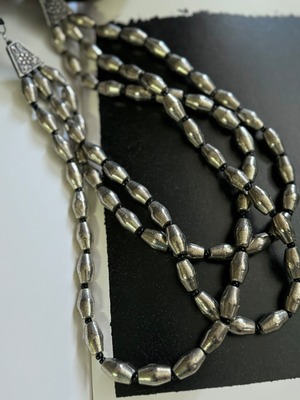 vintage Big silver beads Long necklace