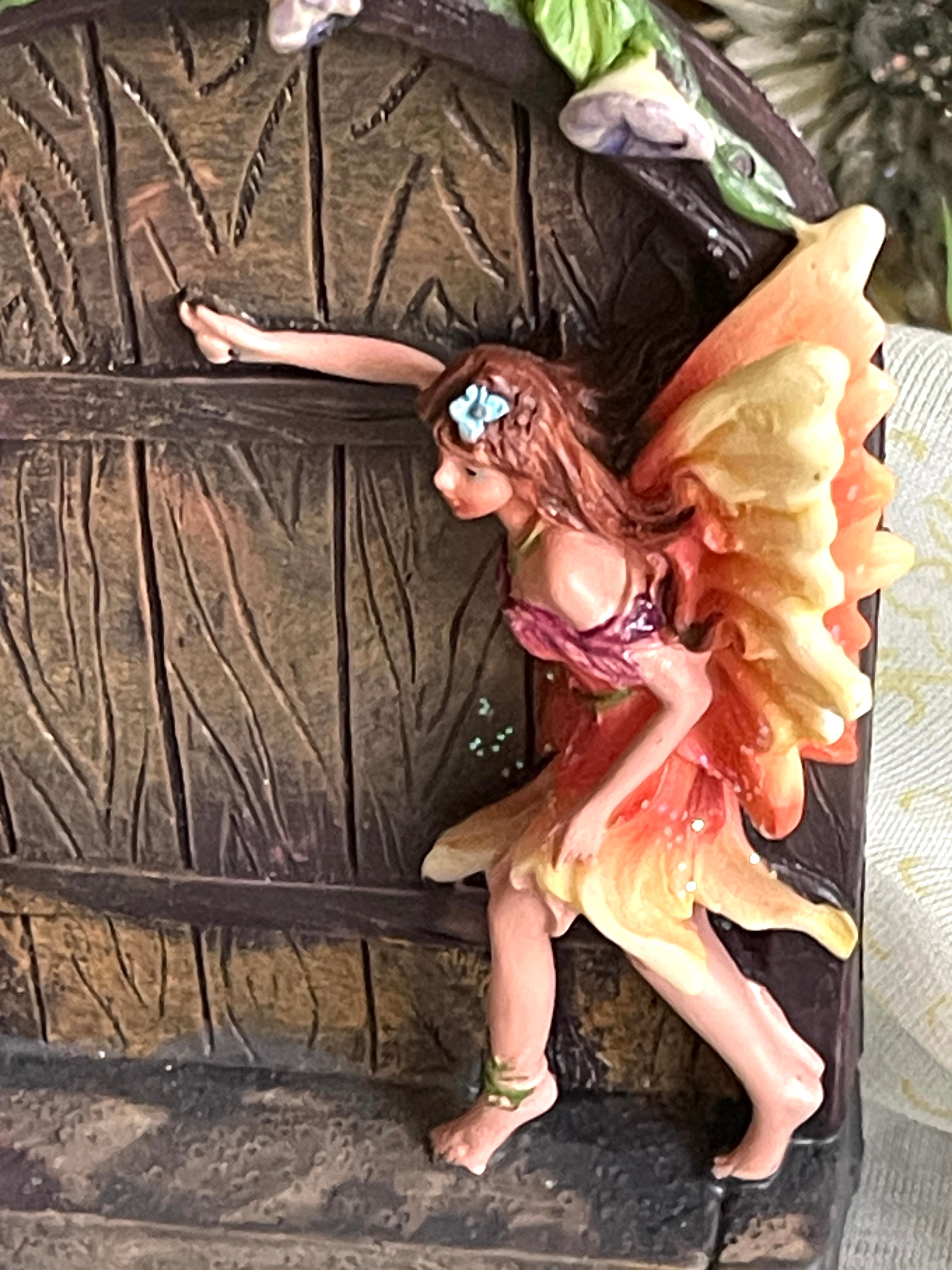 ◇妖精と扉◇ブルーの妖精◇オレンジの妖精◇オーナメント◇Fairy Land