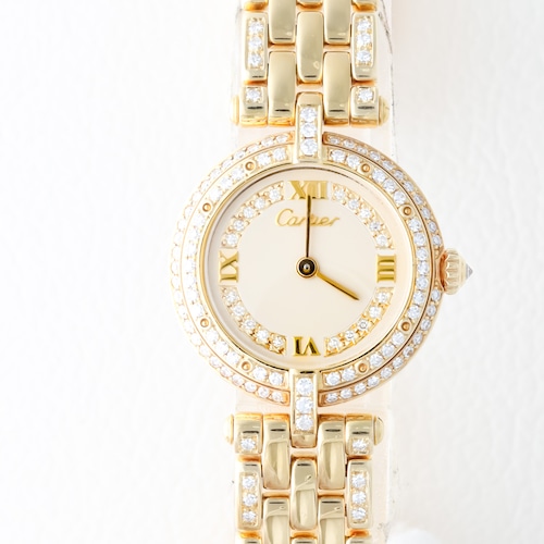 カルティエ パンテール ラウンド SM ケース×ブレスゴールド 純正ダイヤモンド