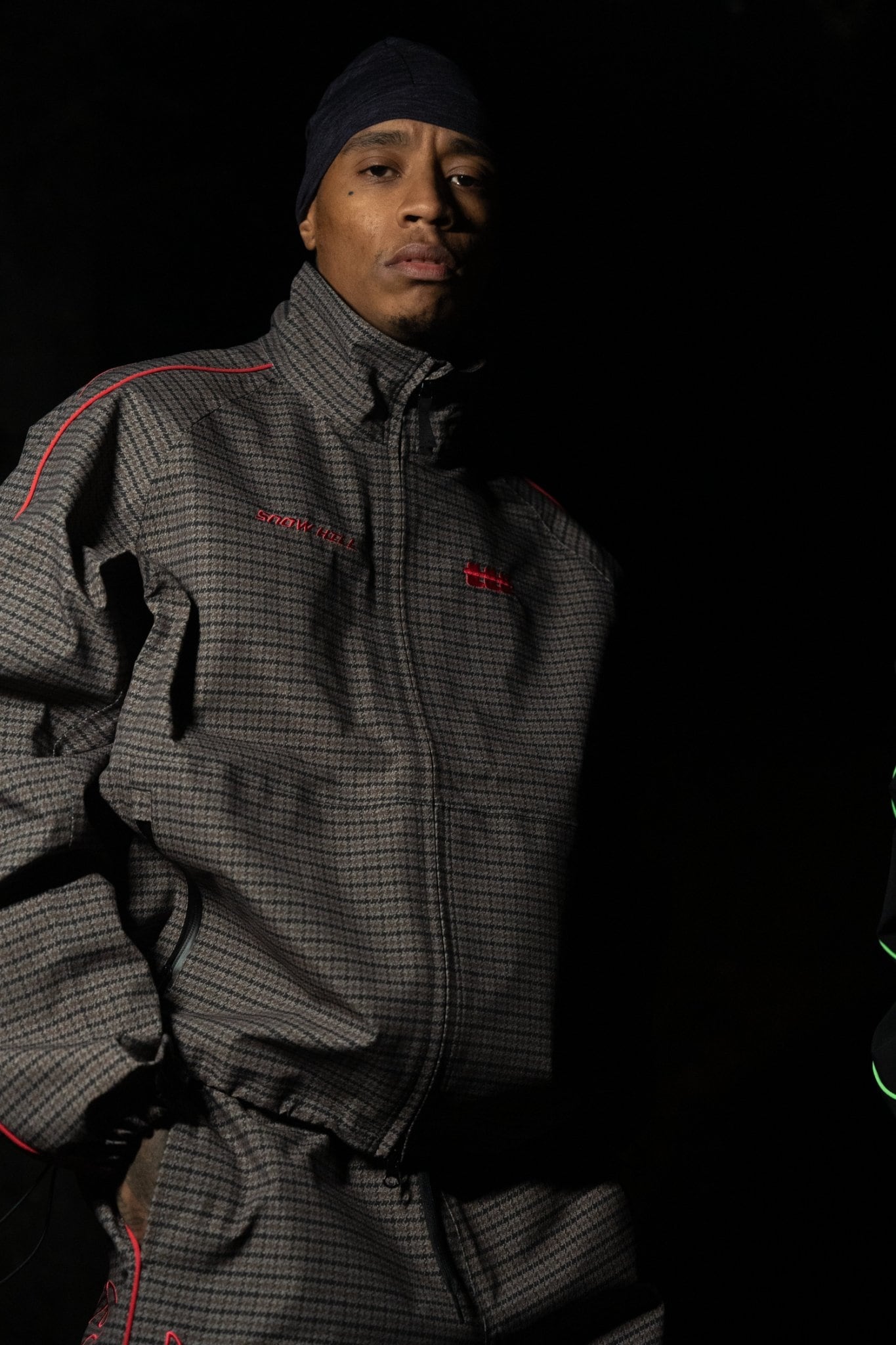 TTTMSW×SNOW HILL 3layer Track jacket（BROWN CHECK） | TTTMSW