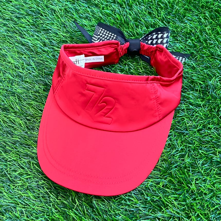 ロゴ刺繍サンバイザー (取り外し可能リボン付き) | Festa Golf