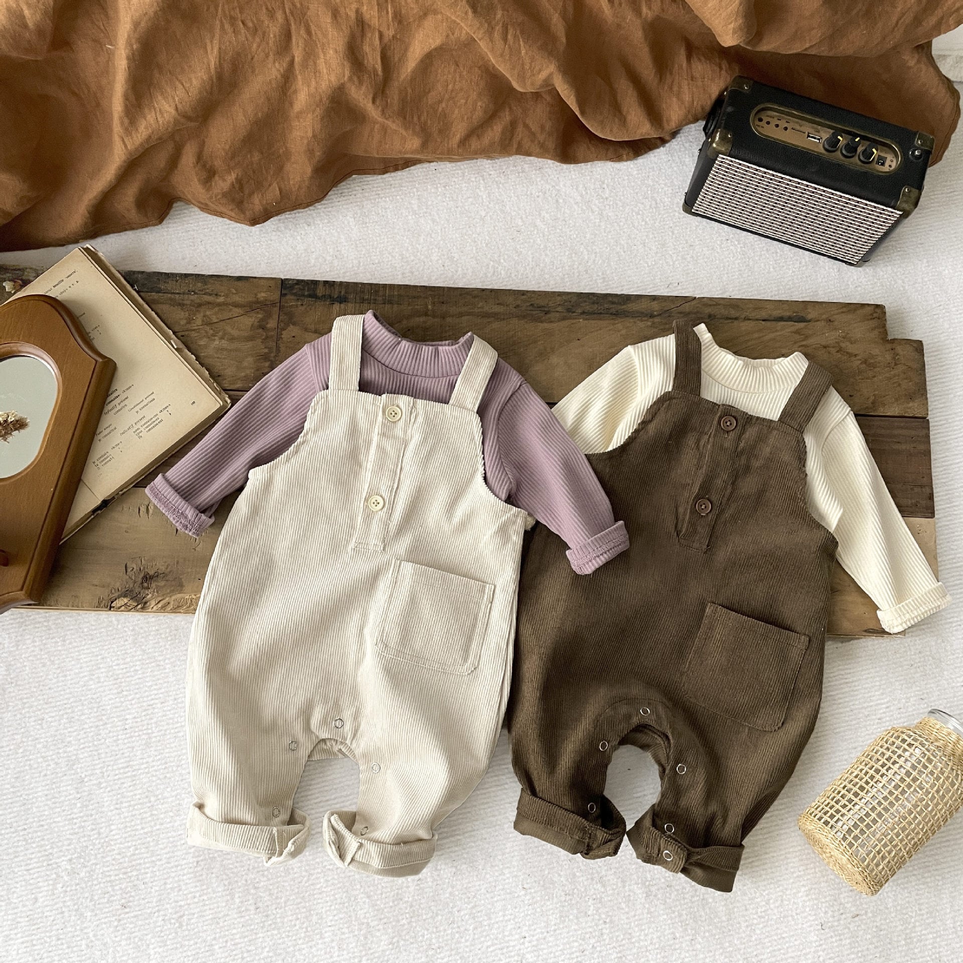 【BABY】秋新作 コーデュロイサロペット