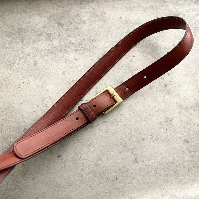 L.L.Bean Vintage Red Brown Leather Belt