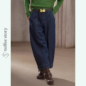 藍の庭を歩く幻のワイドデニム 《C0260》