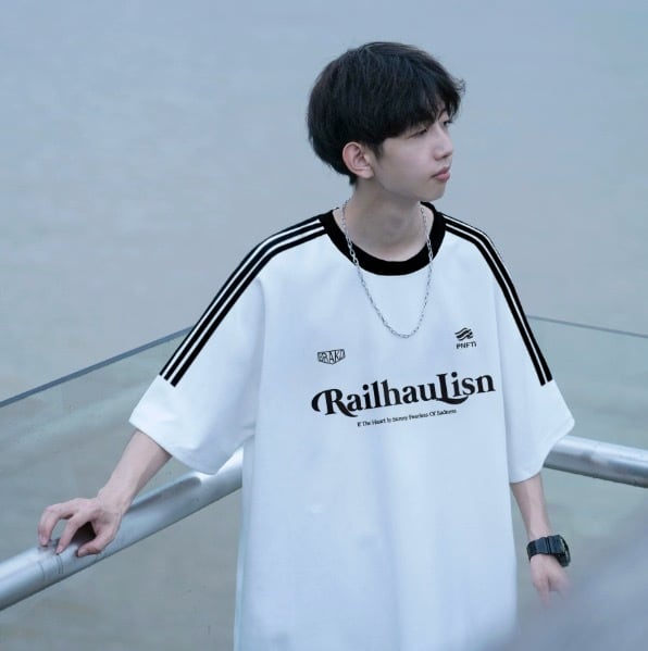 メンズ レトロ ストライプ Tシャツ Le154 | Lecono