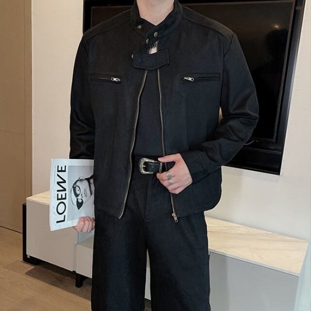 予約販売】カジュアルスーツ メンズ セットアップ 2点セット スタンド