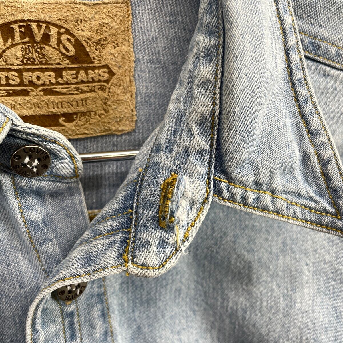 90年代 Levi's リーバイス 長袖 デニムシャツ メンズM相当 古着 90s