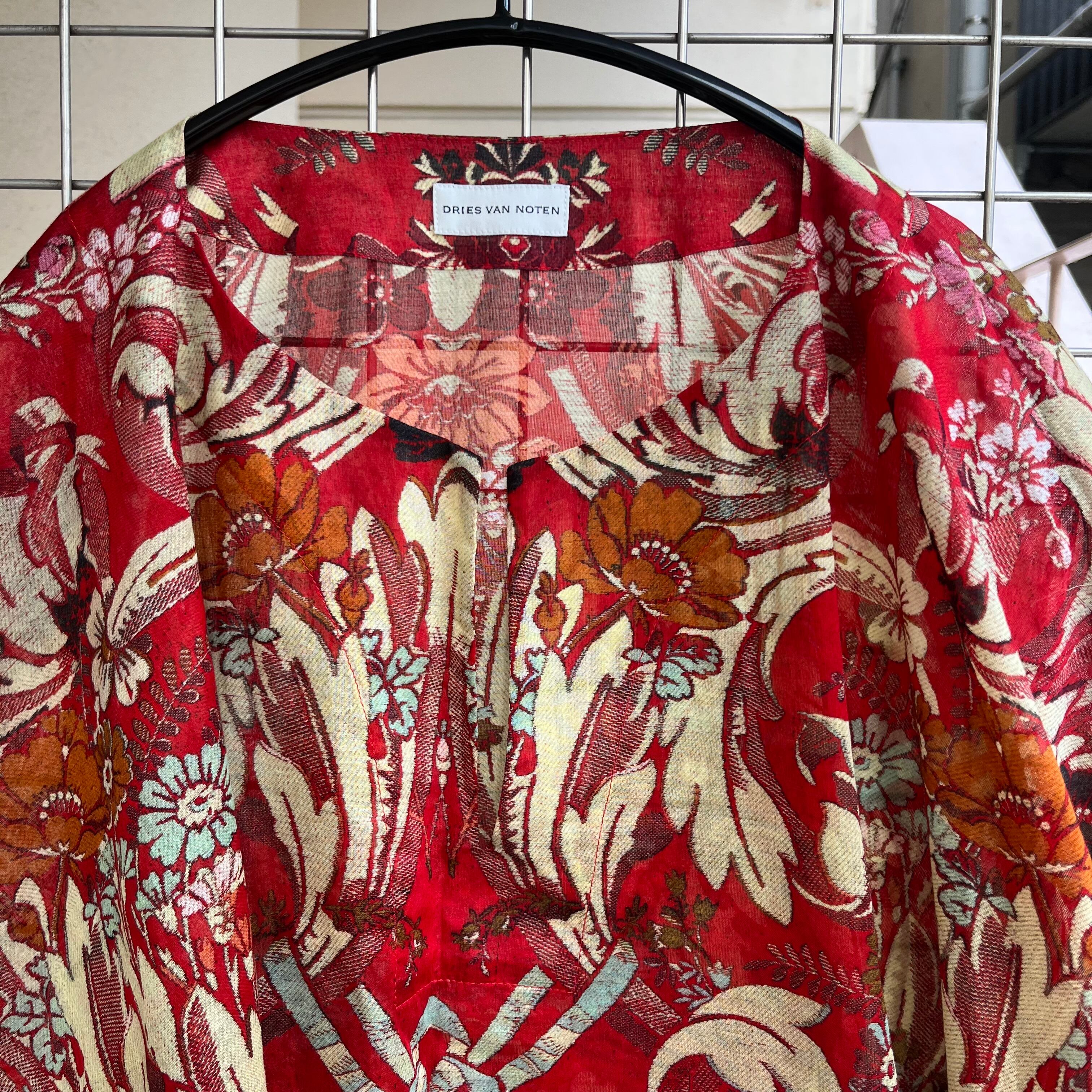 DRIES VAN NOTEN ドリスヴァンノッテン Floral cotton voile kaftan 