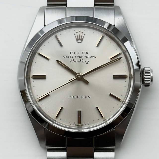 Rolex Oyster Perpetual Air-King 5500 (73*****) Silver Dial with Gold indices and hands