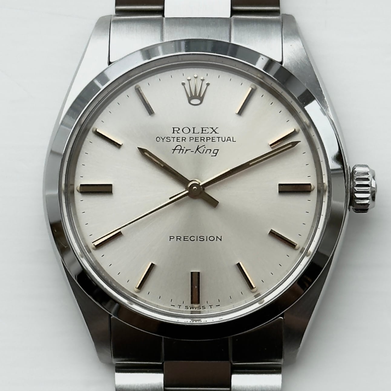Rolex Oyster Perpetual Air-King 5500 (73*****) Silver Dial with Gold indices and hands