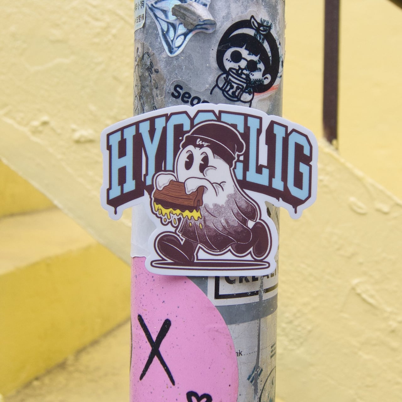 おばけ 耐水ステッカー ゴースト obake ghost HYGGELIG キャンステ