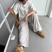 ストレッチUVカットワイドPT/オフベージュ